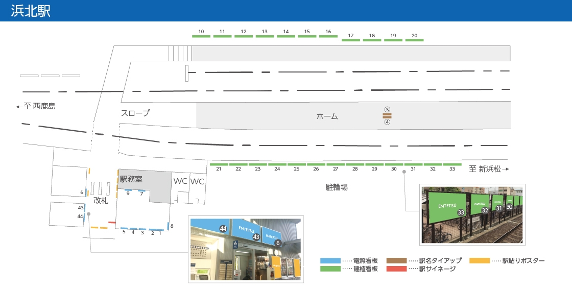 駅建植看板・電照看板